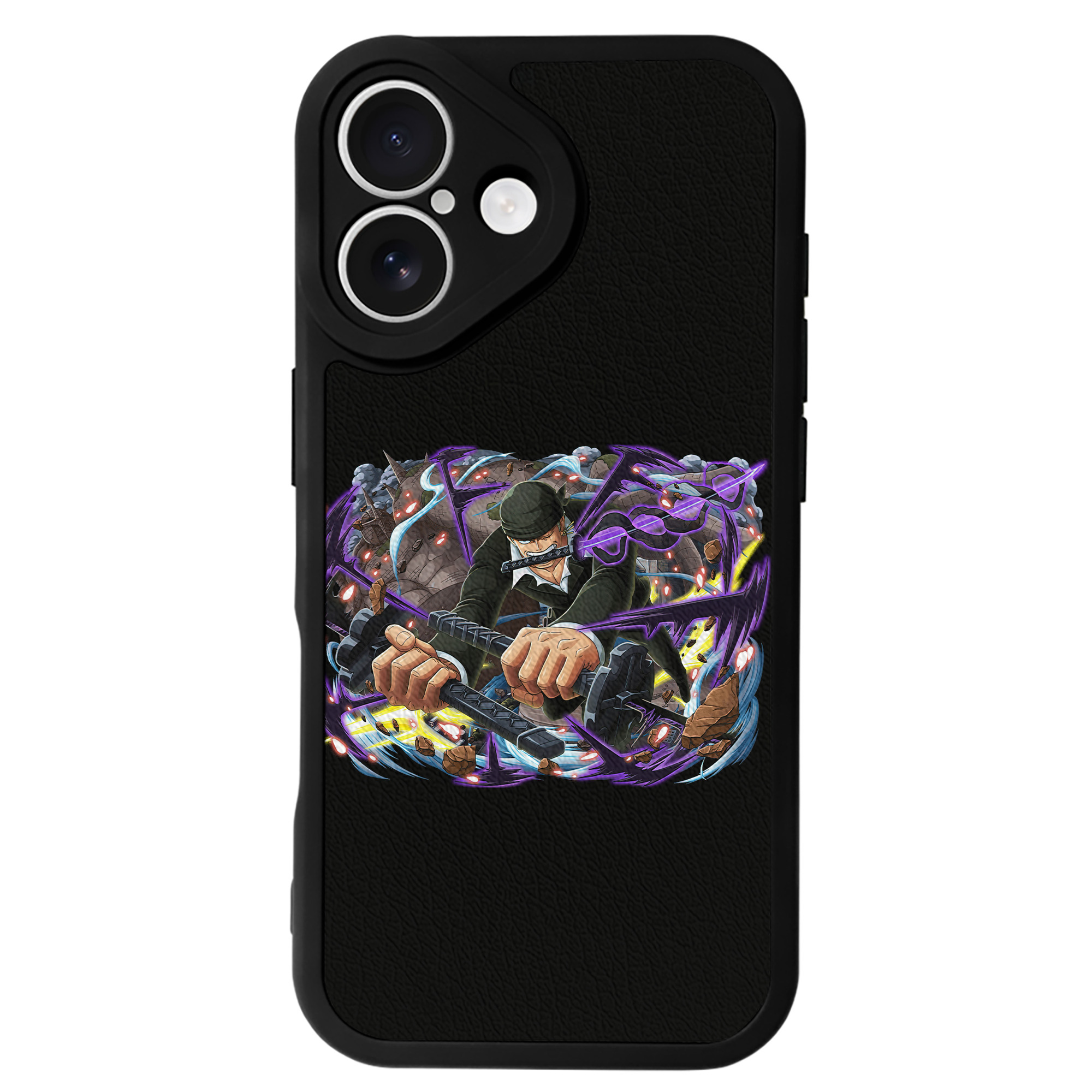 （画像用） ワンピース ロロノア・ゾロ ONE PIECE Roronoa Zoro 【iPhone 16シリーズ対応】シリコンスマホケース（レザー調） 材質：シリコン